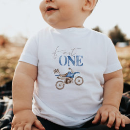 Snel Een Blauwe On-Road Motorfiets Verjaardag T-sh