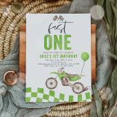 Snel Een Groene Vuil Fietsjongen 1e Verjaardagsfee Kaart