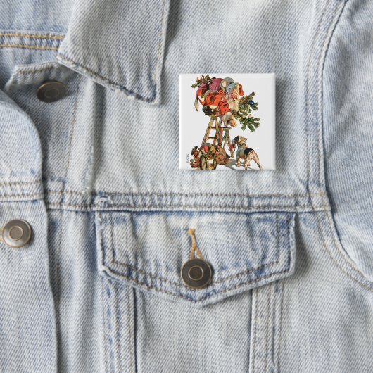 Snel een Ladder Vierkante Button 5,1 Cm (In situ)