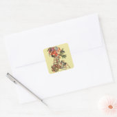 Snel een Ladder Vierkante Sticker (Envelop)
