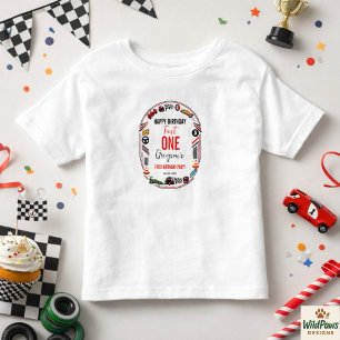 Snel Eén Race Auto Jongen 1e Verjaardagsfeestje Kinder Shirts
