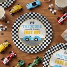 Snel één raceauto 1e verjaardagsfeestje