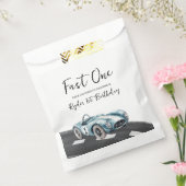 Snel één raceauto eerste verjaardag bedankzakje (Gezegeld)