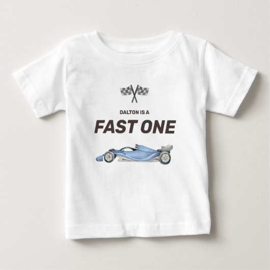 Snel één raceauto eerste verjaardag Peuter T-shirt (Voorkant)
