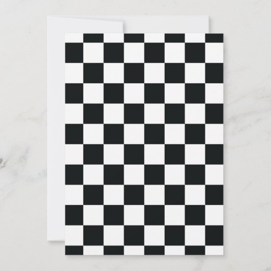 Snel één raceauto - Uitnodiging (Achterkant)