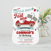 Snel één, Racing 1e verjaardag Kaart (Staand voorkant)