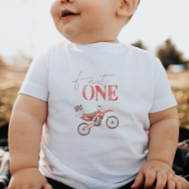 Snel Eén Rode Modderfiets Verjaardags T-shirt Baby