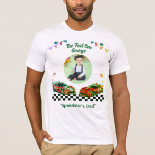 Snel Eén Rood & Zwart Race Auto Speedster Vader T-shirt