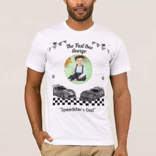 Snel Eén Rood & Zwart Raceauto Speedster Papa T-shirt