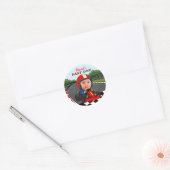 Snel één verjaardag ronde sticker (Envelop)