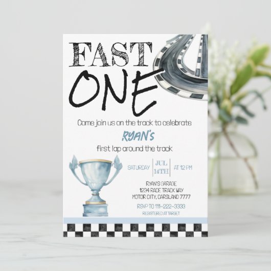 🏁 Snel een verjaardag - Start uw motoren Kaart (Staand voorkant)