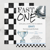 🏁 Snel een verjaardag - Start uw motoren Kaart (Voorkant / Achterkant)