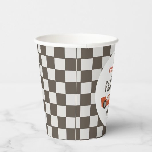Snel één zwarte ritsauto papieren bekers