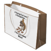 Snel Eet Eekhoorn Grappige Spreuk Groot Cadeauzakje (Achterkant Gekanteld)