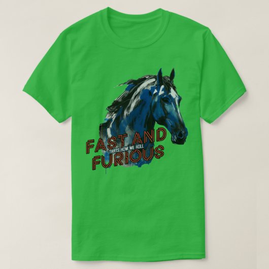 Snel en Furious Horse Racing T-shirt (Design voorkant)