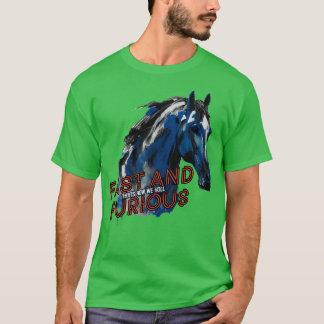 Snel en Furious Horse Racing T-shirt