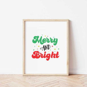 Snel en helder kerstwerk afdrukken poster