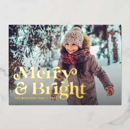 Snel en helder type één foto met Kerstmis Folie Feestdagenkaart