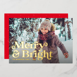 Snel en helder type één foto met Kerstmis Folie Feestdagenkaart