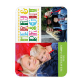 Snel en licht fotofeestdag magneet (Verticaal)