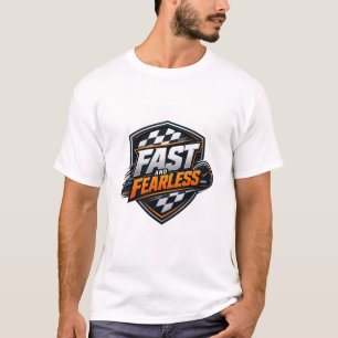 Snel en Onverschrokken Racing Shield Grafische T-S T-shirt