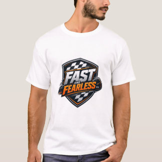 Snel en Onverschrokken Racing Shield Grafische T-S T-shirt