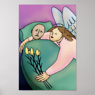 Snel en snel engel afdrukken poster