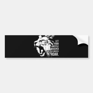 Snel en succes - hard werken - Motivatie leeuw Bumpersticker