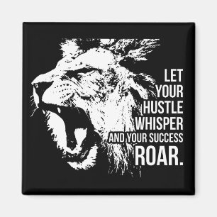 Snel en succes - hard werken - Motivatie leeuw Magneet