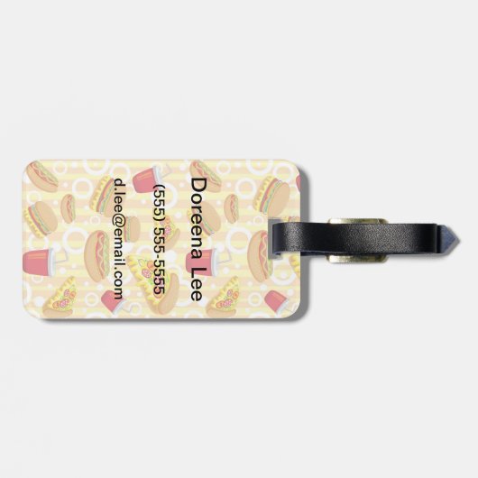 Snel eten bagagelabel (Achterkant horizontaal)