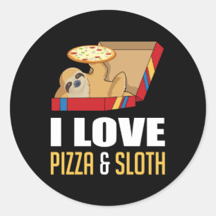 Snel eten begraven, grappig genoeg, Pizza eet Gift Ronde Sticker