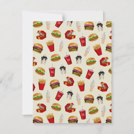 Snel eten, brandwonden, vuiligheid, zondebokken notitiekaartje (Achterkant)