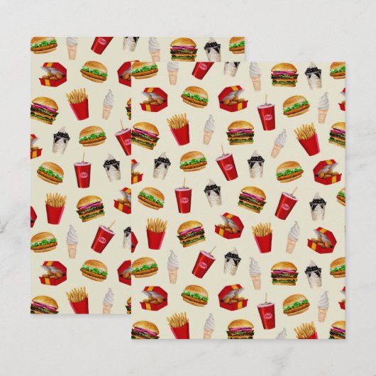 Snel eten, brandwonden, vuiligheid, zondebokken notitiekaartje (Voorkant / Achterkant)