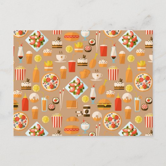 Snel eten briefkaart (Voorkant)
