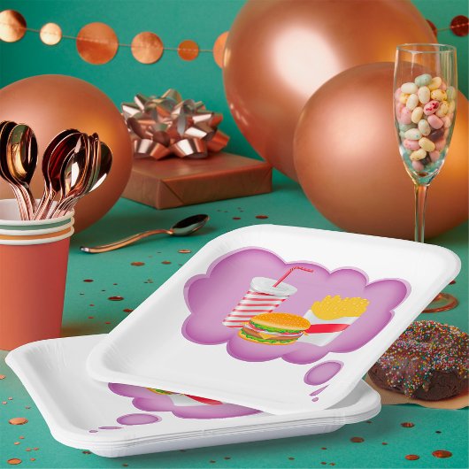 Snel eten dromen papieren bordje