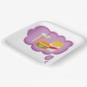 Snel eten dromen papieren bordje (Gebogen)