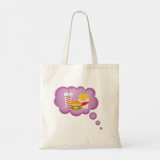 Snel eten dromen tote bag (Achterkant)