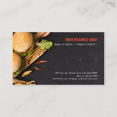 Snel eten en ruimte onderaan visitekaartje (Achterkant)