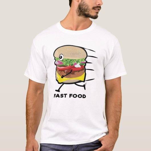 Snel eten uitvoeren - Funny Burger Design T-shirt (Voorkant)