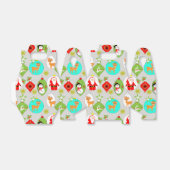 Snel feestelijk kerstpatroon bedankdoosjes (Uitgevouwen)