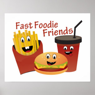 Snel feestelijke vrienden glimlachen poster