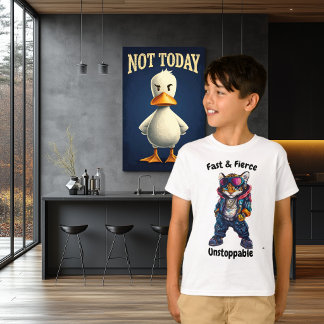 Snel, Fel en Onstuitbaar - Coole Luipaard Kunst T-shirt