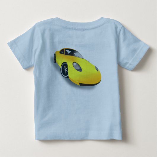 Snel gele auto bekijken (Achterkant)