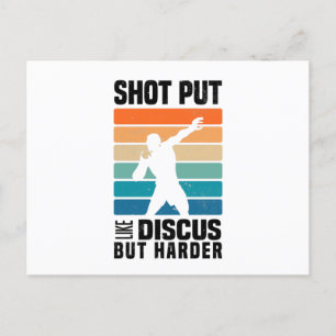 Snel gestapelde poorten Shot Putter Funny Saying Briefkaart