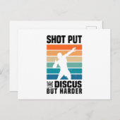 Snel gestapelde poorten | Shot Putter Funny Saying Briefkaart (Voorkant / Achterkant)