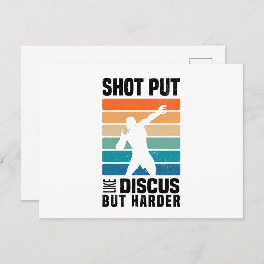 Snel gestapelde poorten | Shot Putter Funny Saying Briefkaart (Voorkant / Achterkant)