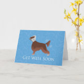 Snel goed - Irish Setter Male Kaart (Gele Bloem)