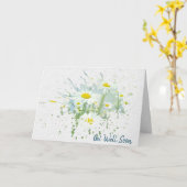 Snel goed komen Daisy Splash Kaart (Gele Bloem)