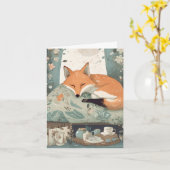 Snel goed - Slapende vos Kaart (Gele Bloem)