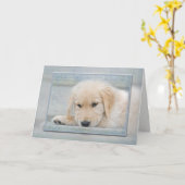 Snel Golden Retriever pup Kaart (Gele Bloem)